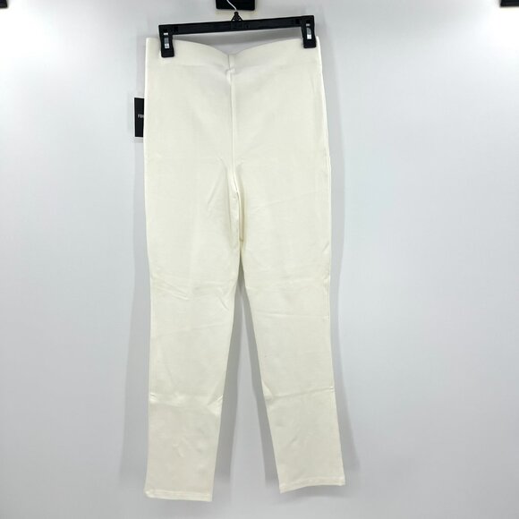 NWT Forever 21 Ivory White Gold Button Nautical Stretch Pants Women's Medium - Picture 6 of 6